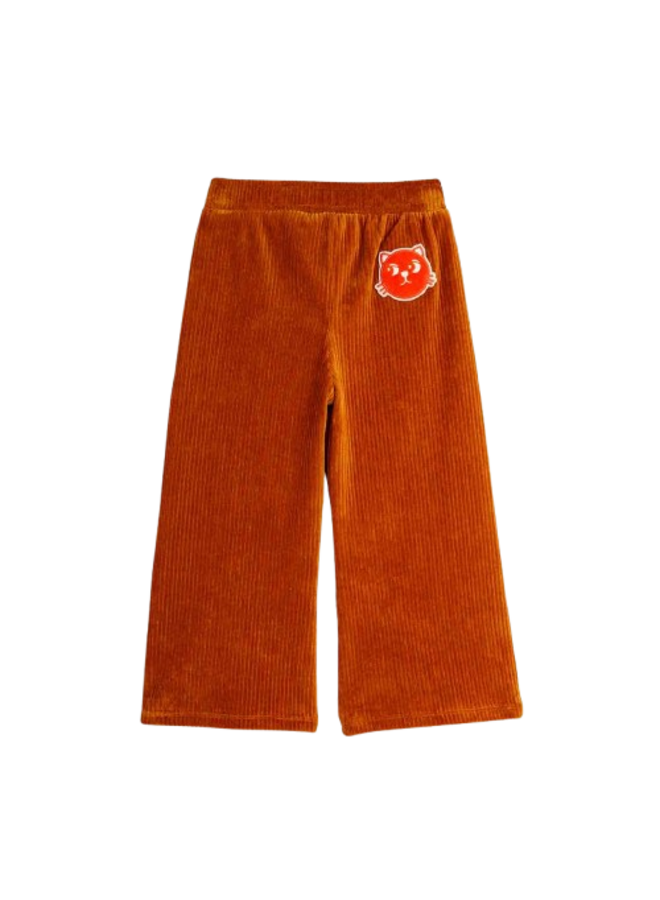 Cats Corduroy Velour Trousers Brown