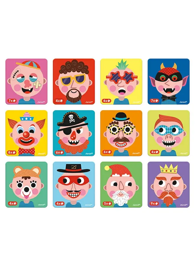 Janod Magnetibook Gekke Gezichten Jongens