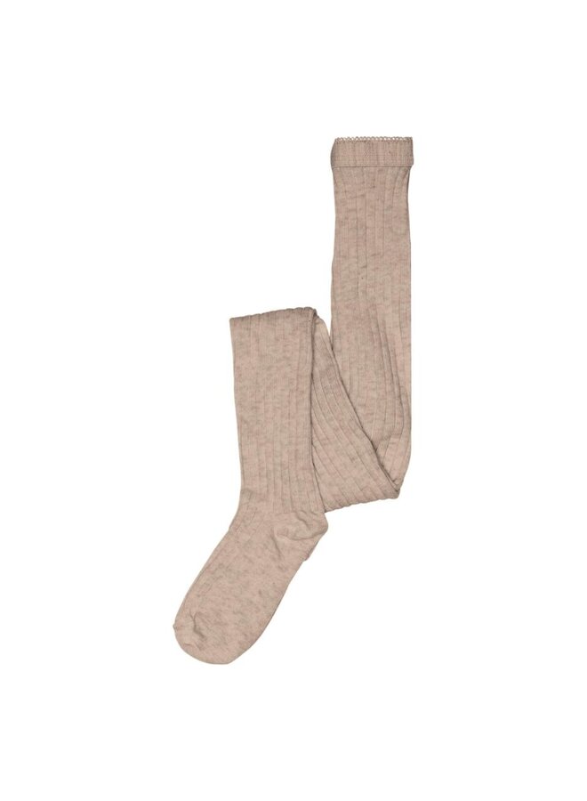 MP Denmark Cotton Rib Tights Light Brown Melange