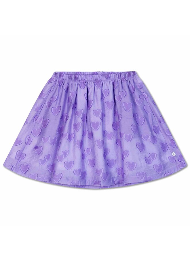 Repose Mini Skirt Purple FLoating Hearts