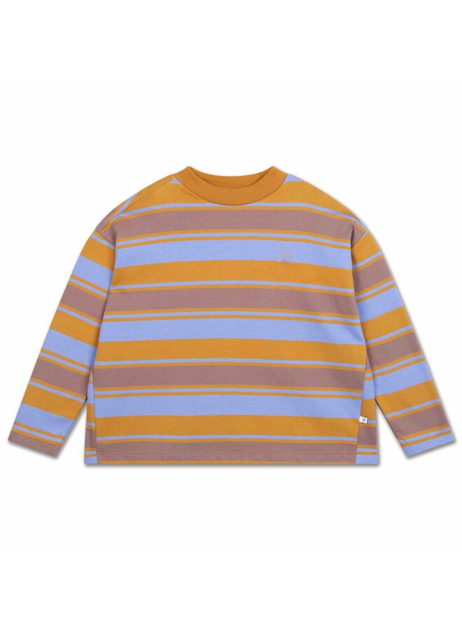 Repose Oversized Boxy Sweater Multi Blue Powder Stripe
