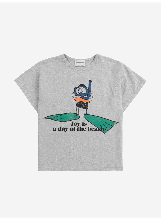 Bobo Choses T-Shirt A Day At The Beach Heather Grey