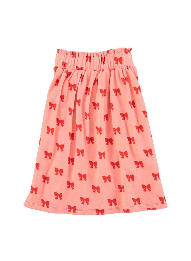 Piupiuchick Long Skirt Pink w/ Red Bows