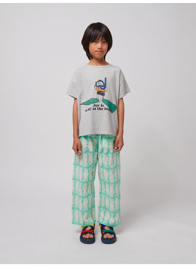 Bobo Choses T-Shirt A Day At The Beach Heather Grey