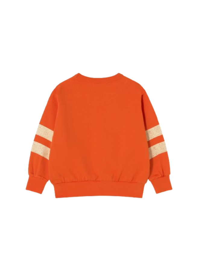 Tiny Cottons Sweatshirt Stripes Logo Summer Red