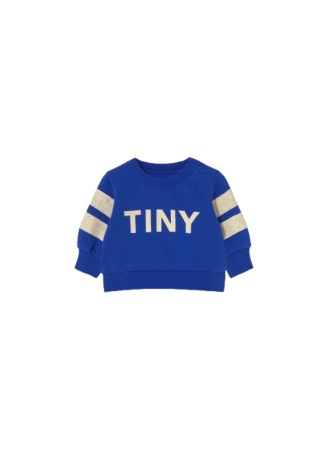 Tiny Cottons Baby Logo Sweatshirt Stripes Ultramarine