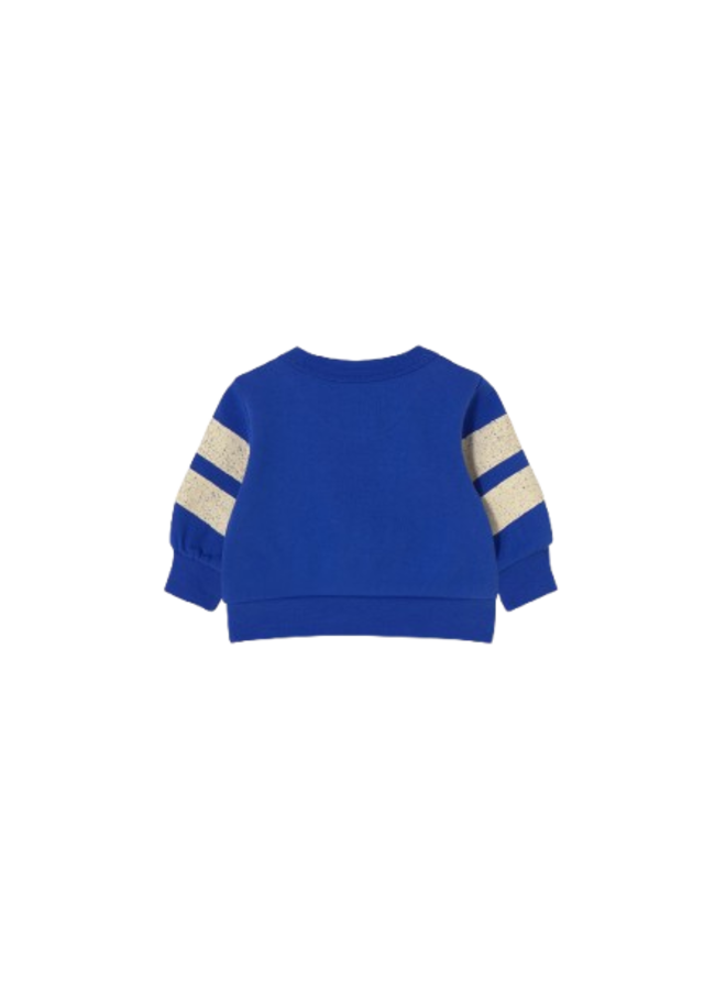 Tiny Cottons Baby Logo Sweatshirt Stripes Ultramarine