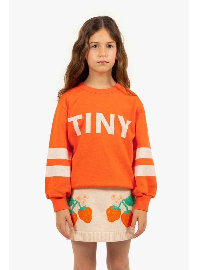 Tiny Cottons Sweatshirt Stripes Logo Summer Red