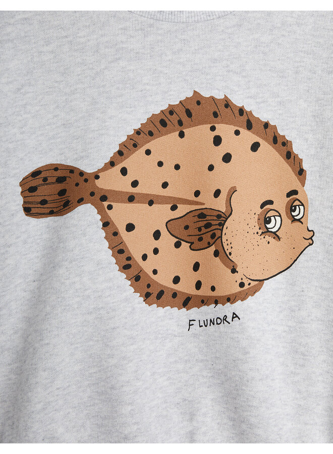 Mini Rodini Sweatshirt Flundra Sp Grey Melange