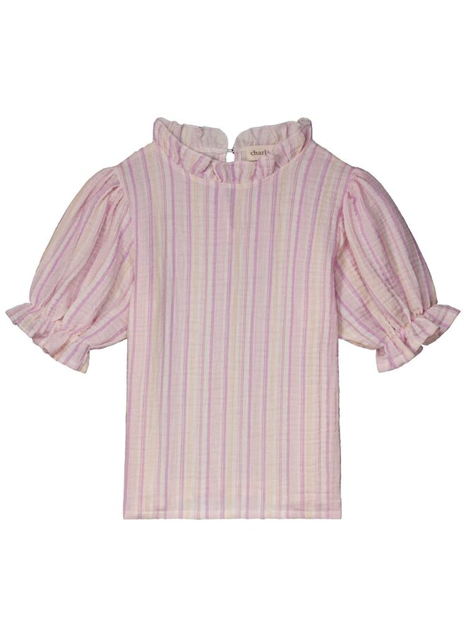 Charlie Petite Top Isis Stripes Yellow & Pink