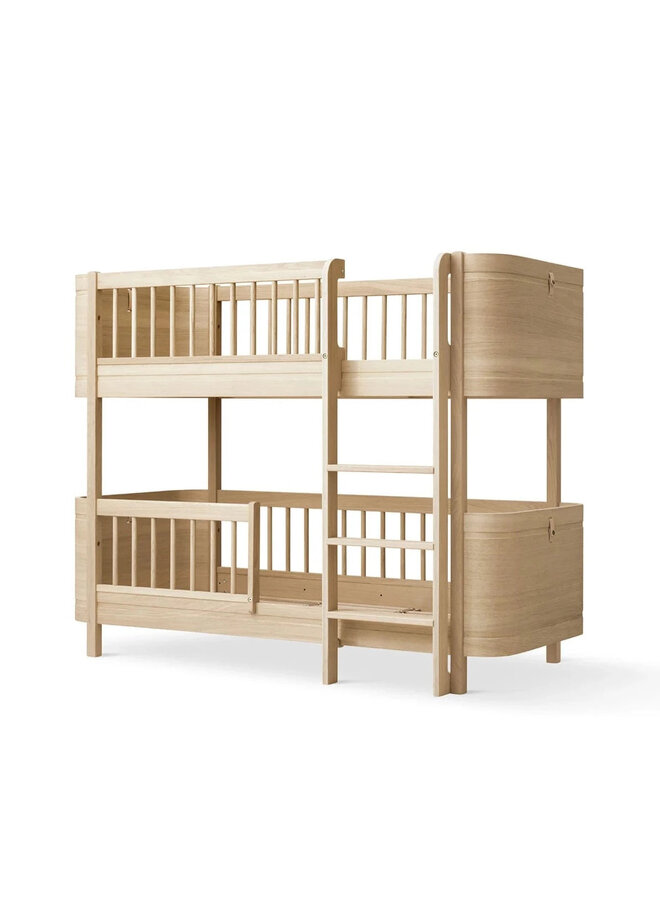 Wood Mini+ Low Bunk Bed, Oak