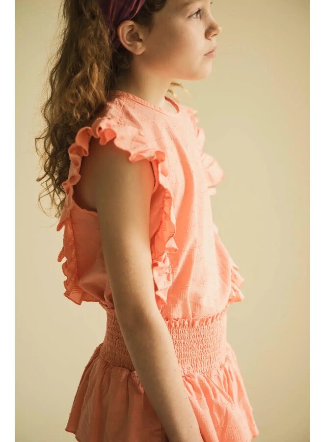 Jenest Faye Top Light Coral Orange
