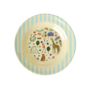 Rice Melamine Kids Bowl Fun Fair Print Mint