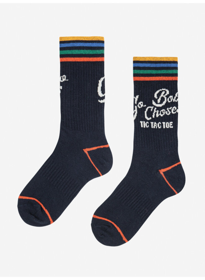 Go Bobo Navy Long Socks