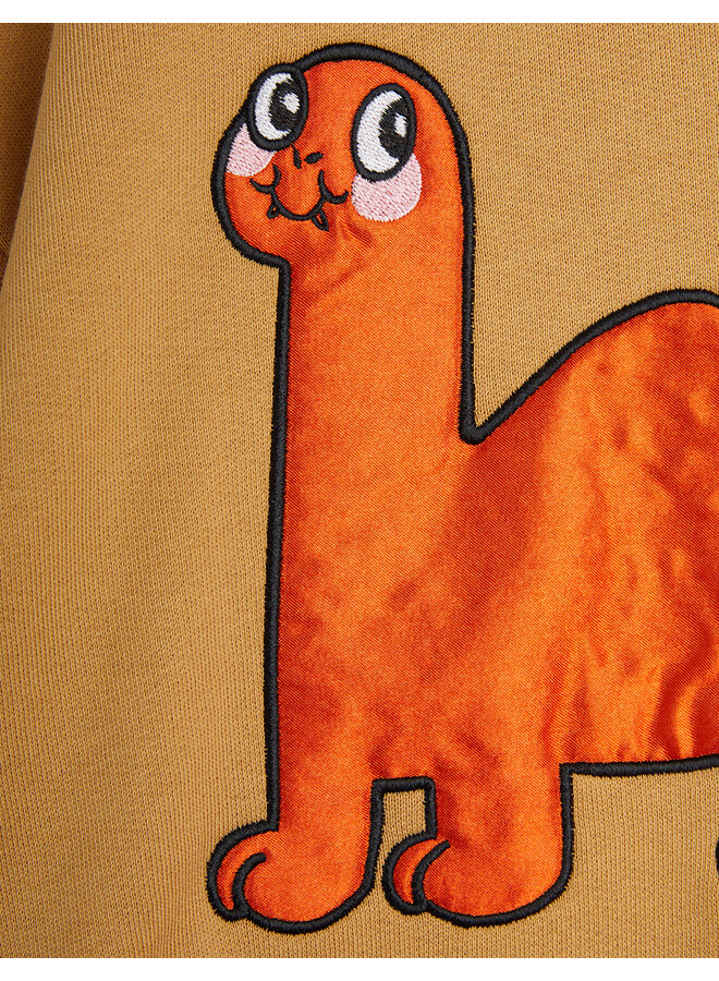 Mini Rodini Dino Application Red Sweatshirt Beige