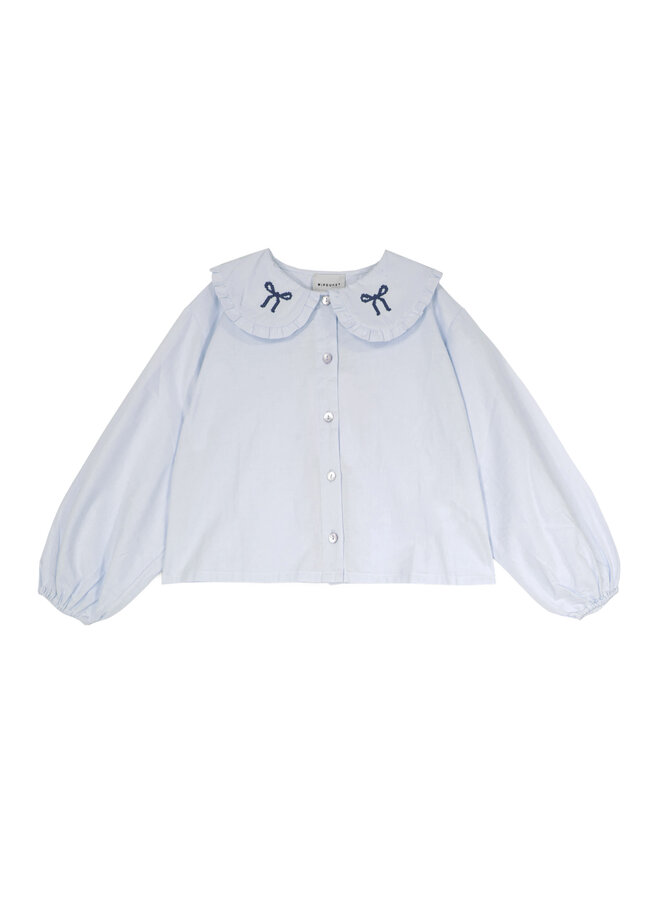 Felicia Knot Blouse Light Blue