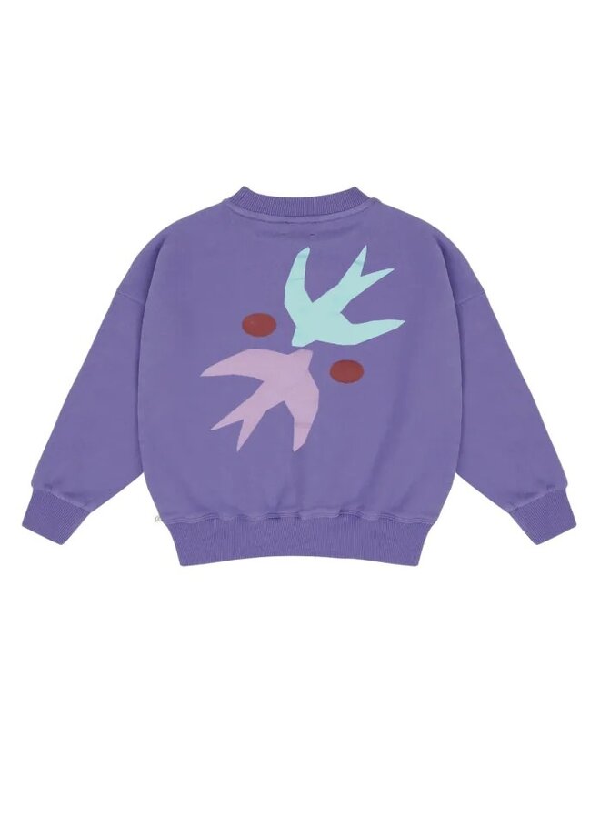 Art Bird Sweater Paars