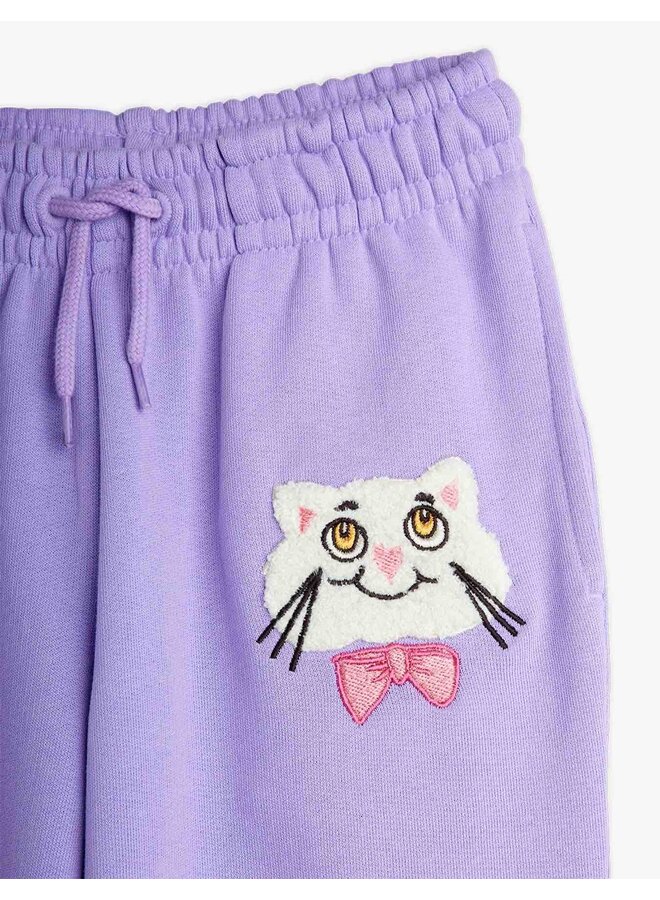 Mini Rodini Cat with Bowtie Chenille Sweatpants