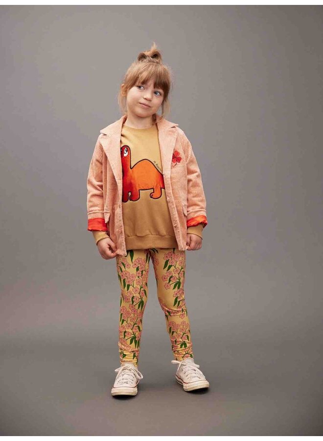 Mini Rodini Dino Application Red Sweatshirt Beige