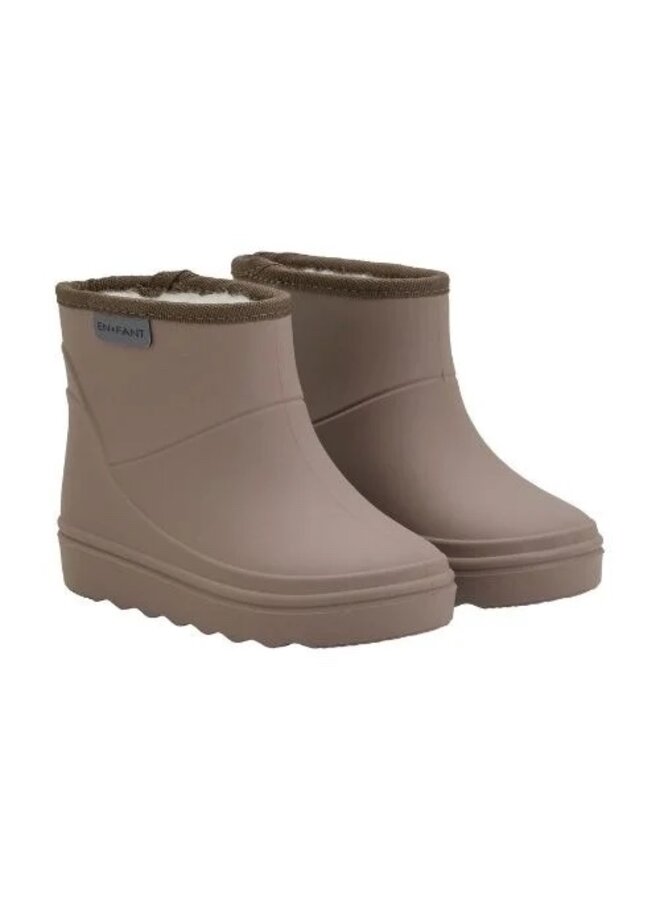 Thermo Boots Short Solid Pine Bark