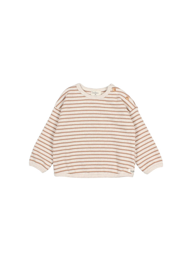 BB Soft Jersey Stripes Sweatshirt Ivory