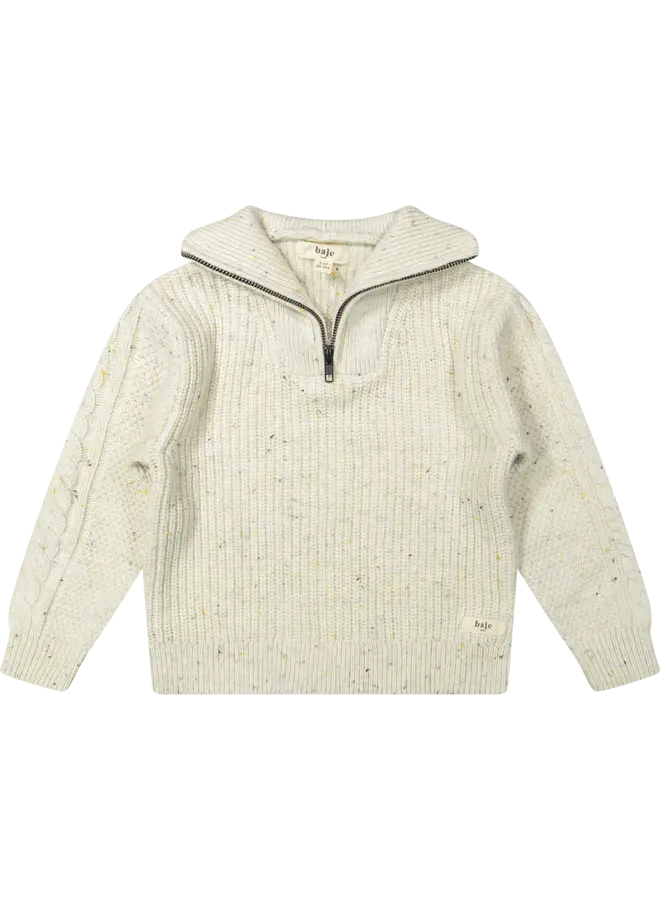 Zipped Sweater Lenn Sand Desert Multicolor