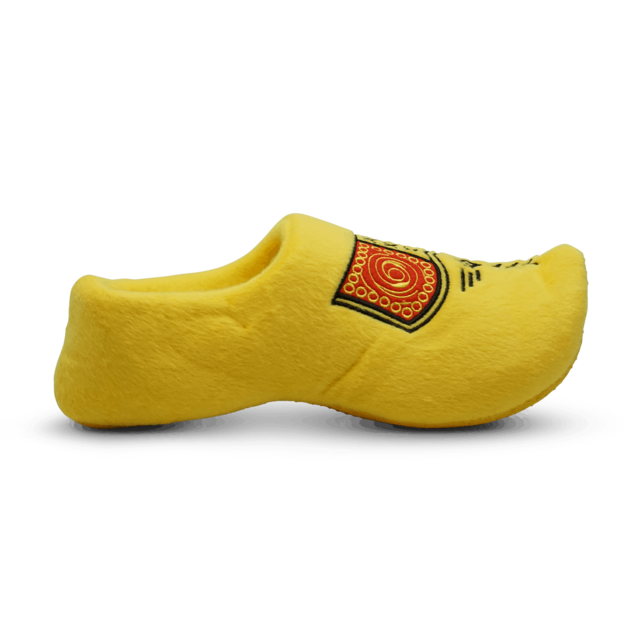 De traditionele gele pantoffel klomp