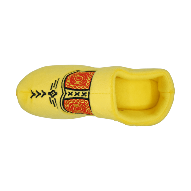 De traditionele gele pantoffel klomp