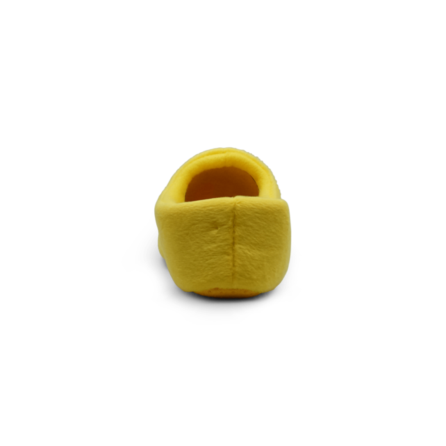 De traditionele gele pantoffel klomp