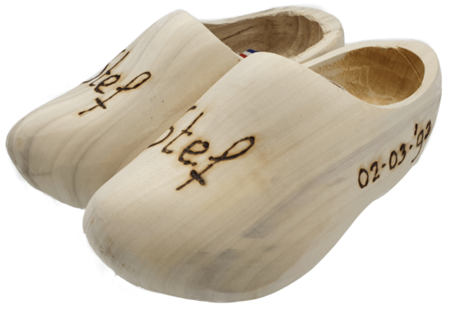 Geboorteklompjes - houten klompen inclusief gravering