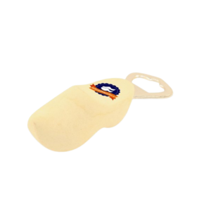 Flesopener klomp 8cm met bedrukking - blank