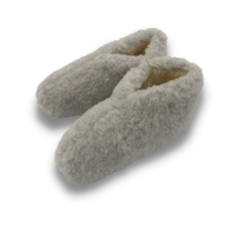 Comfortable Wool Slippers – Low Model Grey