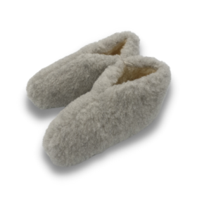 Comfortable Wool Slippers – Low Model Grey