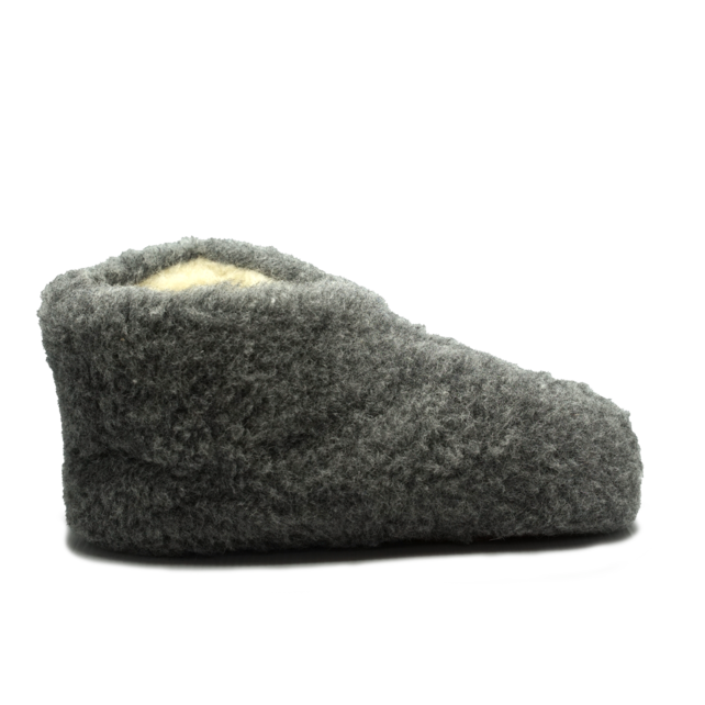Wonderfully Warm Wool Slippers – Low Model Dark Grey