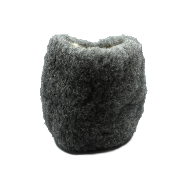 Wollen sloffen | laag model | Donkergrijs