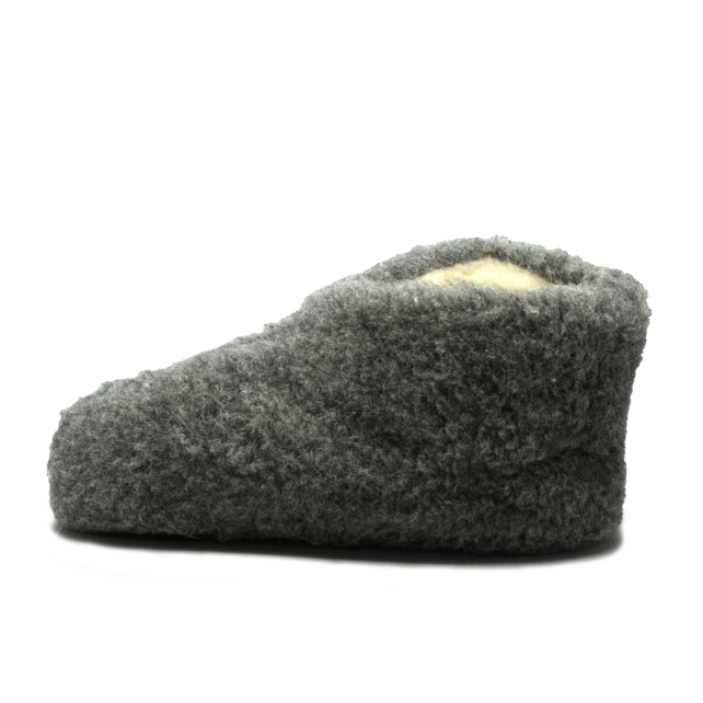 Wollen sloffen | laag model | Donkergrijs
