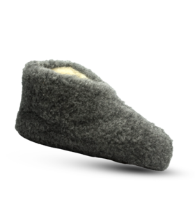 Wollen sloffen | laag model | Donkergrijs