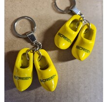 Clog keychains Yellow with logo or text