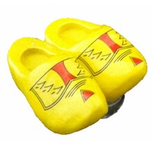 Double woodenshoe magnet farmer yellow