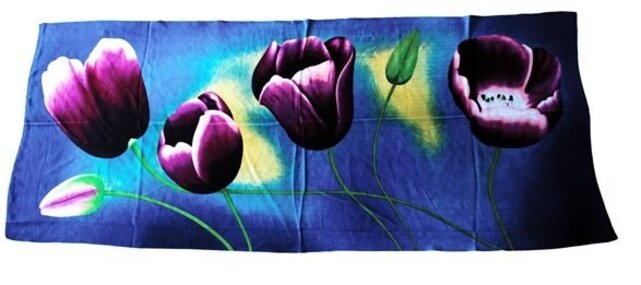 tulip Scarf blue/purple tulips tulip Scarf blue/purple tulips