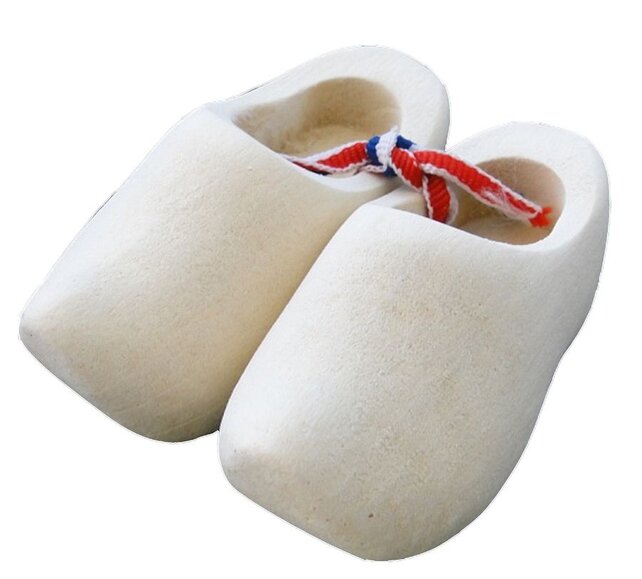 miniature woodenshoes sanded 10cm