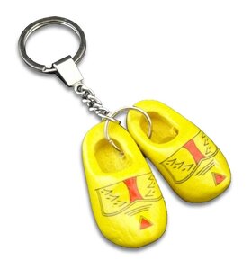 dubbele klompsleutelhanger boerengeel