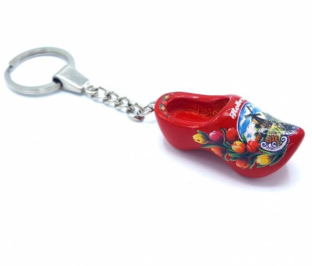 Klompsleutelhanger 1 klomp Rood