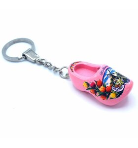 Klompsleutelhanger 1 klomp Roze