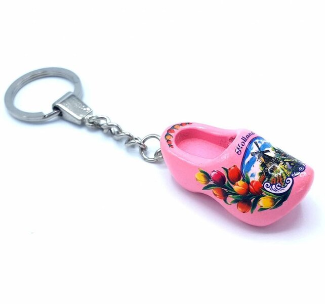 Woodenshoe keyhanger 1 shoe Pink