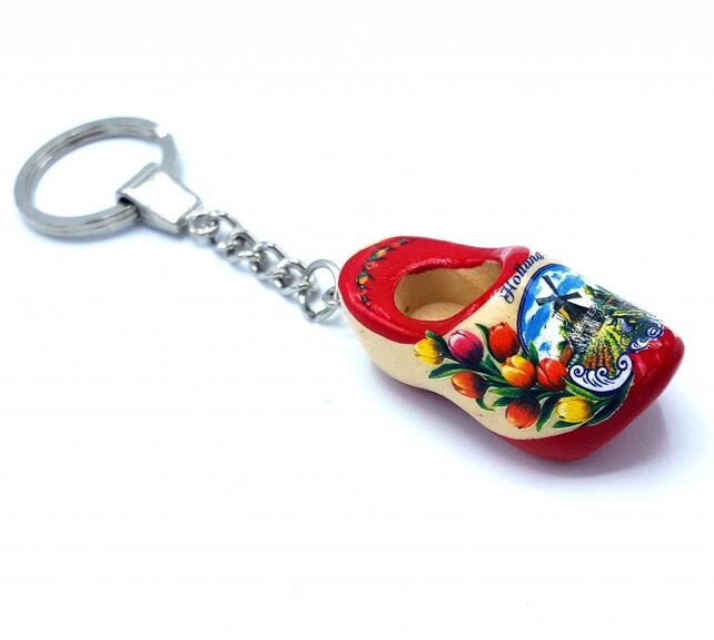 Woodenshoe keyhanger 1 shoe Red sole