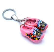 Woodenshoe keyhanger 2 shoes Pink