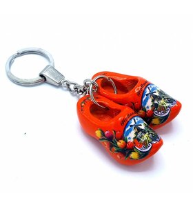 Woodenshoe keyhanger 2 shoes Orange