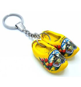 Klompsleutelhanger 2 klompjes Geel