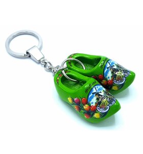 Woodenshoe keyhanger 2 shoes Green